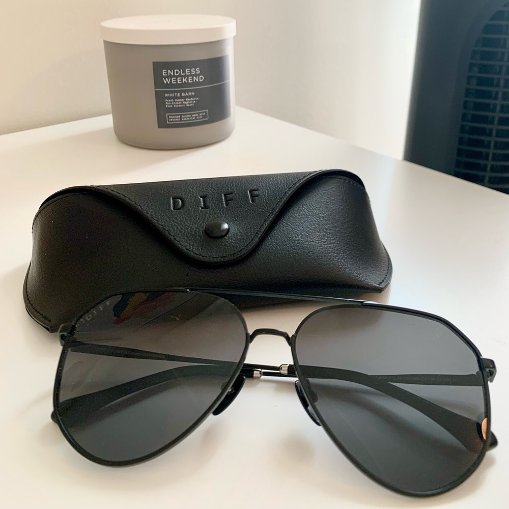 Diff Black Aviators